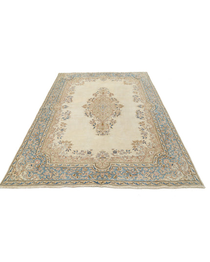 Kerman 5' 11" X 8' 8" Hand Knotted Wool Rug 5' 11" X 8' 8" (180 X 264) / Beige / Wool