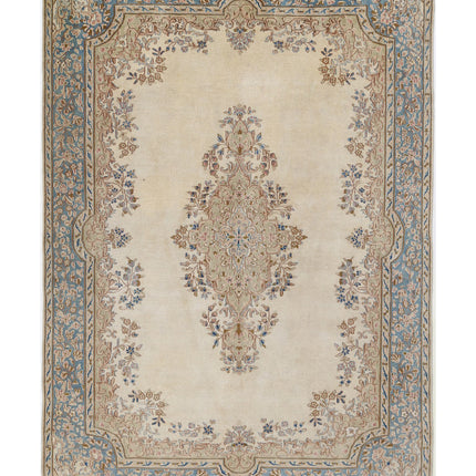 Kerman 5' 11" X 8' 8" Hand Knotted Wool Rug 5' 11" X 8' 8" (180 X 264) / Beige / Wool
