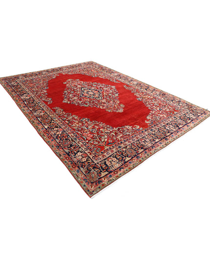Kerman 8' 4" X 11' 4" Hand Knotted Wool Rug 8' 4" X 11' 4" (254 X 345) / Red / Wool