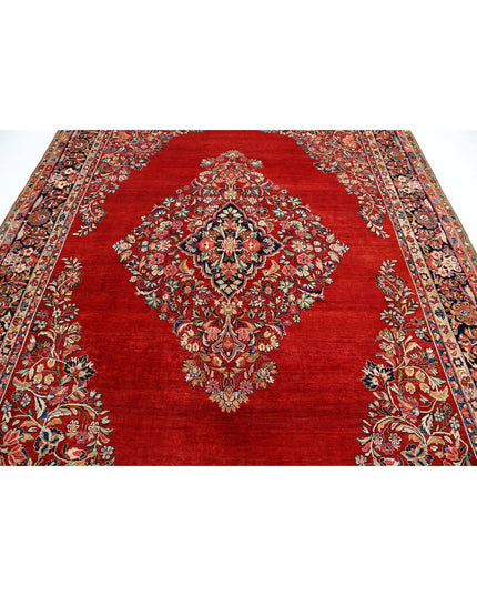 Kerman 8' 4" X 11' 4" Hand Knotted Wool Rug 8' 4" X 11' 4" (254 X 345) / Red / Wool