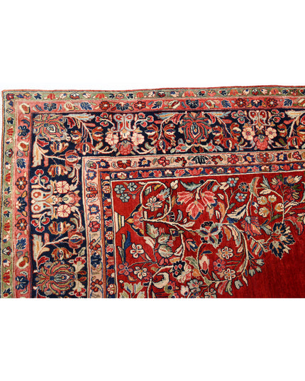 Kerman 8' 4" X 11' 4" Hand Knotted Wool Rug 8' 4" X 11' 4" (254 X 345) / Red / Wool
