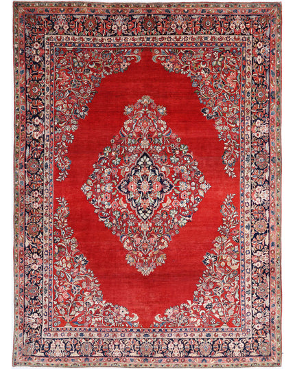 Kerman 8' 4" X 11' 4" Hand Knotted Wool Rug 8' 4" X 11' 4" (254 X 345) / Red / Wool
