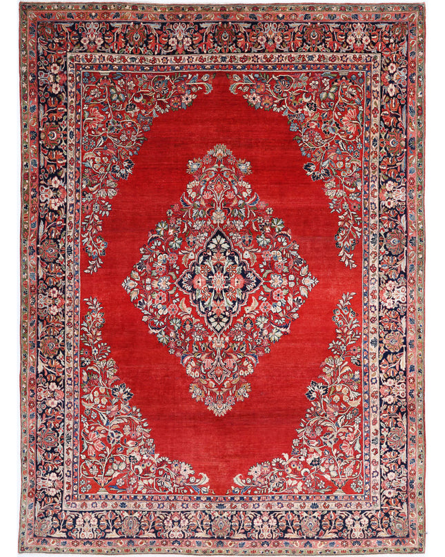 Kerman 8' 4" X 11' 4" Hand Knotted Wool Rug 8' 4" X 11' 4" (254 X 345) / Red / Wool