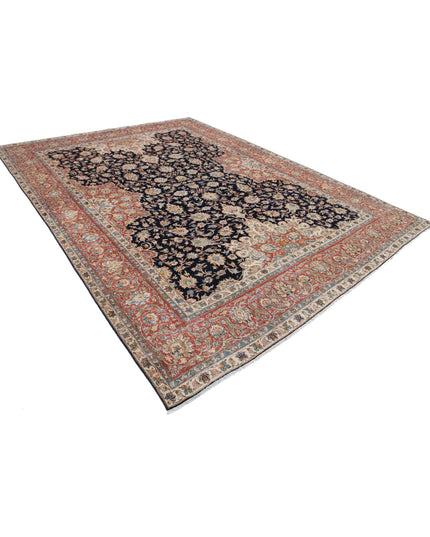 Kerman 8' 10" X 12' 0" Hand Knotted Wool Rug 8' 10" X 12' 0" (269 X 366) / Blue / Wool