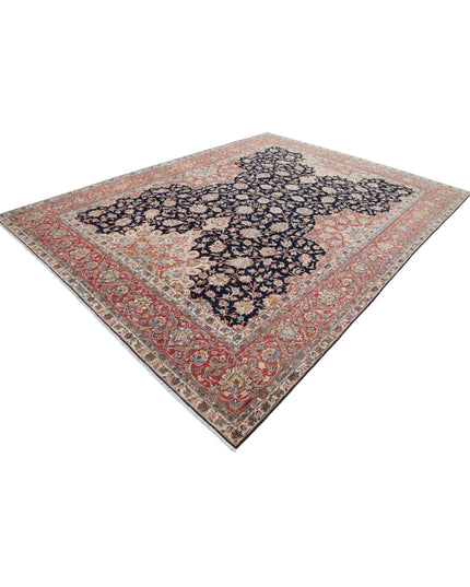 Kerman 8' 10" X 12' 0" Hand Knotted Wool Rug 8' 10" X 12' 0" (269 X 366) / Blue / Wool