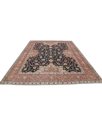 Kerman 8' 10" X 12' 0" Hand Knotted Wool Rug 8' 10" X 12' 0" (269 X 366) / Blue / Wool