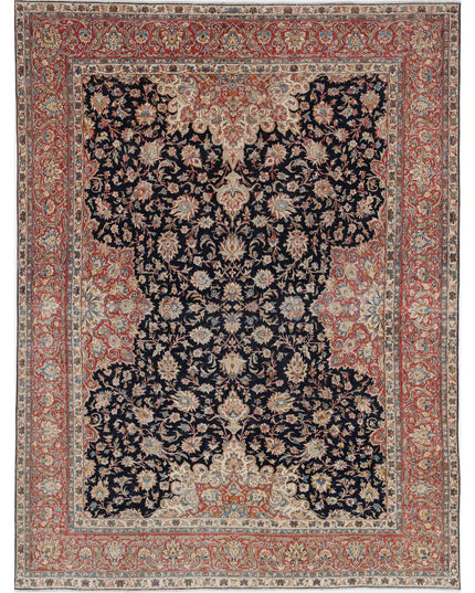 Kerman 8' 10" X 12' 0" Hand Knotted Wool Rug 8' 10" X 12' 0" (269 X 366) / Blue / Wool