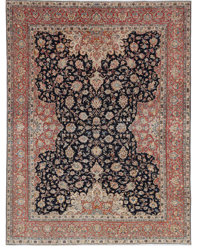 Kerman 8' 10" X 12' 0" Hand Knotted Wool Rug 8' 10" X 12' 0" (269 X 366) / Blue / Wool