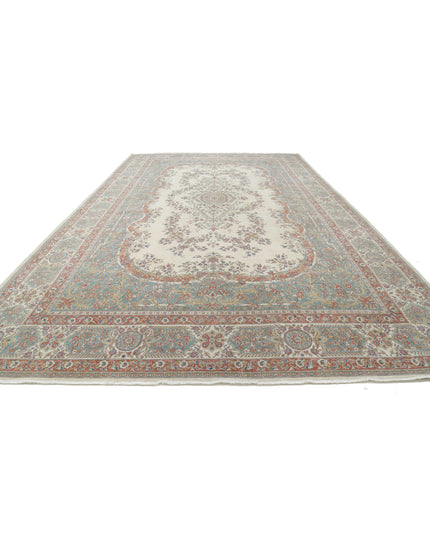 Kerman 11' 8" X 19' 3" Hand Knotted Wool Rug 11' 8" X 19' 3" (356 X 587) / Ivory / Wool