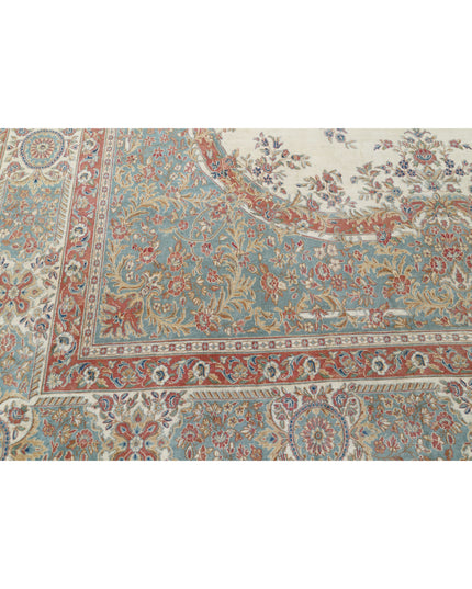 Kerman 11' 8" X 19' 3" Hand Knotted Wool Rug 11' 8" X 19' 3" (356 X 587) / Ivory / Wool