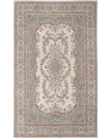 Kerman 11' 8" X 19' 3" Hand Knotted Wool Rug 11' 8" X 19' 3" (356 X 587) / Ivory / Wool