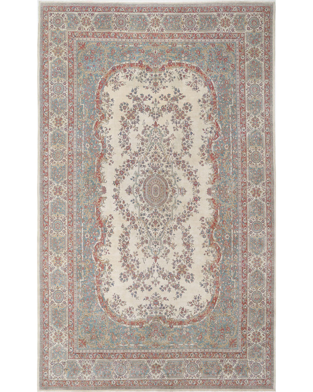 Kerman 11' 8" X 19' 3" Hand Knotted Wool Rug 11' 8" X 19' 3" (356 X 587) / Ivory / Wool