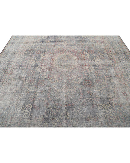 Kerman 9' 9" X 12' 8" Hand Knotted Wool Rug 9' 9" X 12' 8" (297 X 386) / Blue / Wool