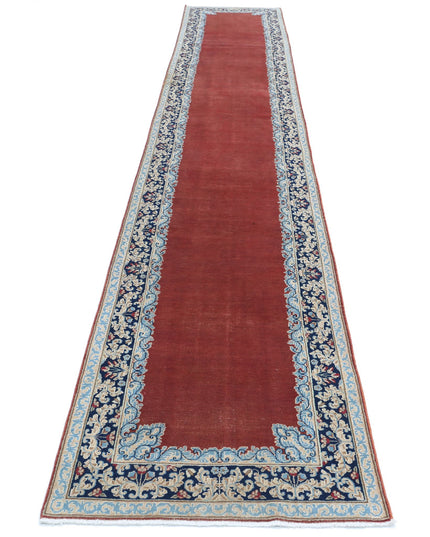 Kerman 2' 9" X 17' 4" Hand Knotted Wool Rug 2' 9" X 17' 4" (84 X 528) / Rust / Wool