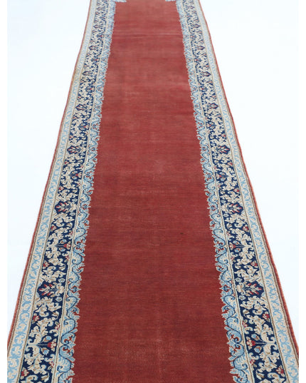 Kerman 2' 9" X 17' 4" Hand Knotted Wool Rug 2' 9" X 17' 4" (84 X 528) / Rust / Wool