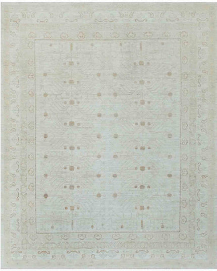 Khotan 7' 10" X 9' 10" Hand Knotted Wool Rug 7' 10" X 9' 10" (239 X 300) / Ivory / Wool