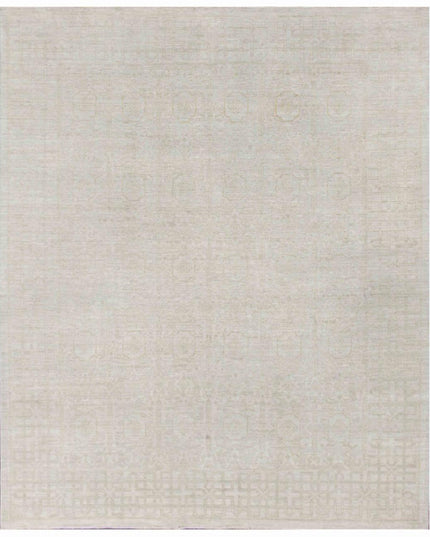 Khotan 8' 1" X 9' 10" Hand Knotted Wool Rug 8' 1" X 9' 10" (246 X 300) / Ivory / Wool