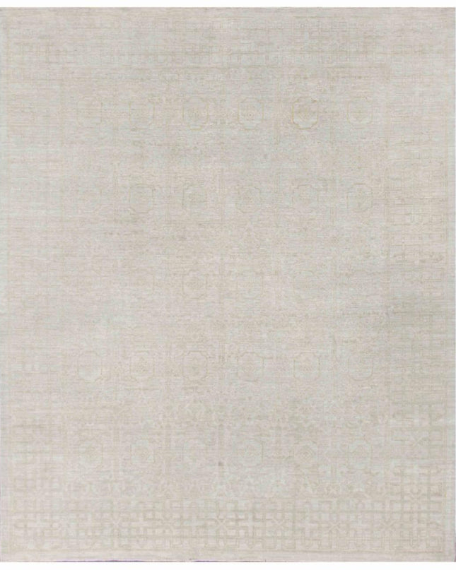 Khotan 8' 1" X 9' 10" Hand Knotted Wool Rug 8' 1" X 9' 10" (246 X 300) / Ivory / Wool