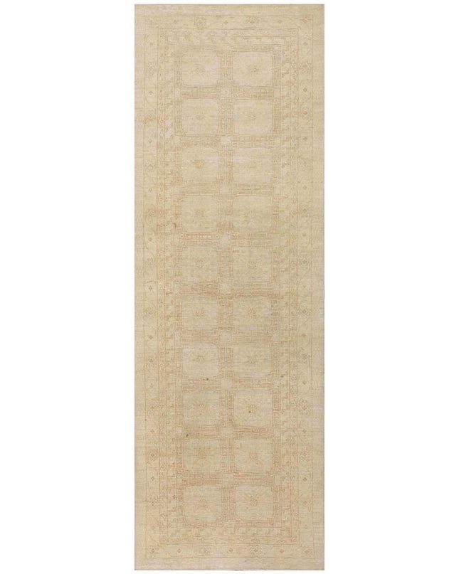 Khotan 4' 0" X 12' 0" Hand Knotted Wool Rug 4' 0" X 12' 0" (122 X 366) / Brown / Wool