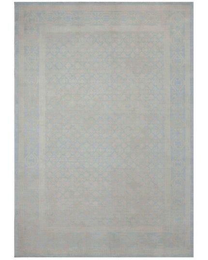 Khotan 9' 5" X 13' 5" Hand Knotted Wool Rug 9' 5" X 13' 5" (287 X 409) / Blue / Wool