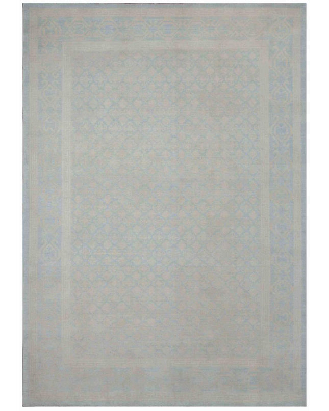 Khotan 9' 5" X 13' 5" Hand Knotted Wool Rug 9' 5" X 13' 5" (287 X 409) / Blue / Wool