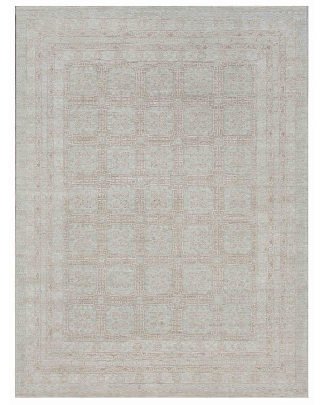 Khotan 8' 2" X 10' 9" Hand Knotted Wool Rug 8' 2" X 10' 9" (249 X 328) / Grey / Wool