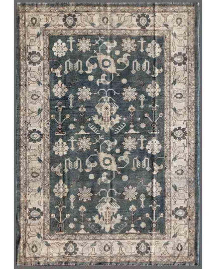 Khotan 5' 11" X 8' 6" Hand Knotted Wool Rug 5' 11" X 8' 6" (180 X 259) / Blue / Wool