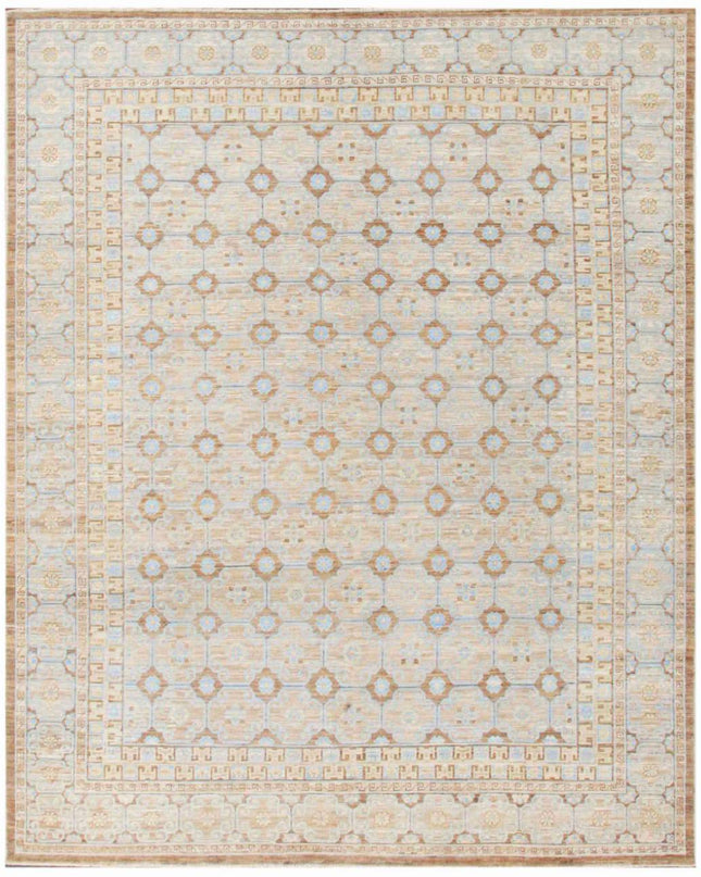 Khotan 7' 10" X 9' 9" Hand Knotted Wool Rug 7' 10" X 9' 9" (239 X 297) / Brown / Wool