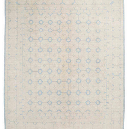 Khotan 7' 10" X 9' 4" Hand Knotted Wool Rug 7' 10" X 9' 4" (239 X 284) / Blue / Wool