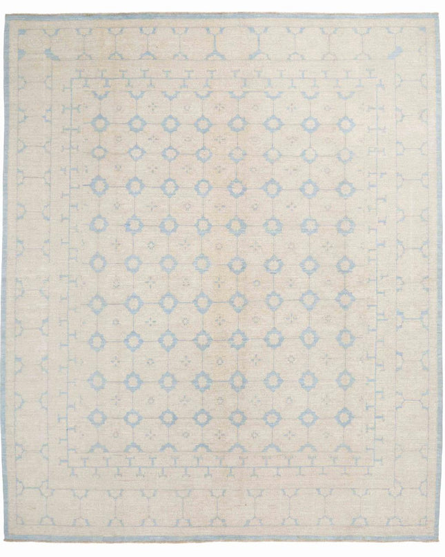 Khotan 7' 10" X 9' 4" Hand Knotted Wool Rug 7' 10" X 9' 4" (239 X 284) / Blue / Wool