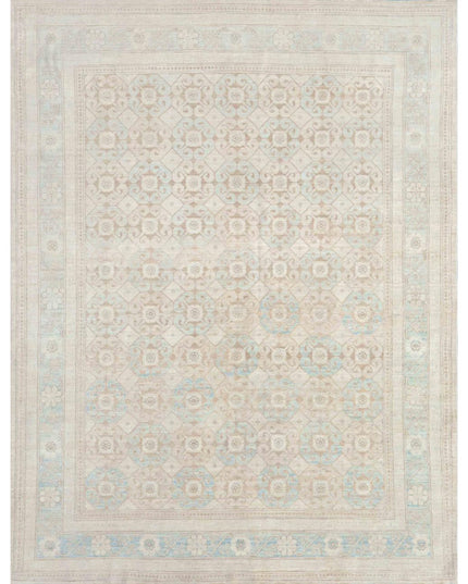 Khotan 7' 10" X 10' 1" Hand Knotted Wool Rug 7' 10" X 10' 1" (239 X 307) / Ivory / Wool