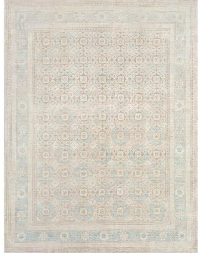 Khotan 7' 10" X 10' 1" Hand Knotted Wool Rug 7' 10" X 10' 1" (239 X 307) / Ivory / Wool