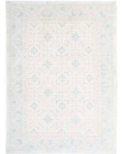 Khotan 9' 10" X 13' 7" Hand Knotted Wool Rug 9' 10" X 13' 7" (300 X 414) / Ivory / Wool