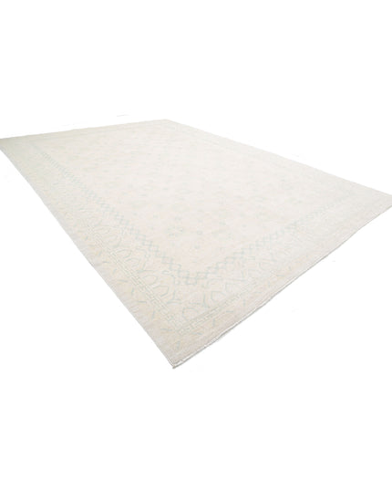 Khotan 12' 4" X 17' 8" Hand Knotted Wool Rug 12' 4" X 17' 8" (376 X 539) / Ivory / Wool