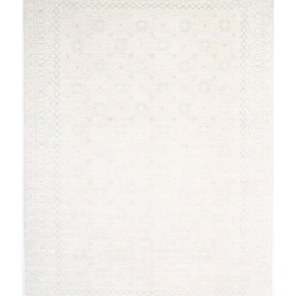 Khotan 12' 4" X 17' 8" Hand Knotted Wool Rug 12' 4" X 17' 8" (376 X 539) / Ivory / Wool