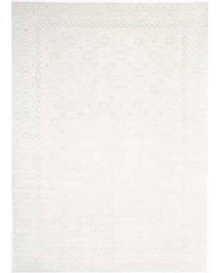 Khotan 12' 4" X 17' 8" Hand Knotted Wool Rug 12' 4" X 17' 8" (376 X 539) / Ivory / Wool