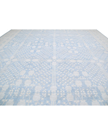Khotan 17' 5" X 25' 3" Hand Knotted Wool Rug 17' 5" X 25' 3" (531 X 770) / Blue / Wool