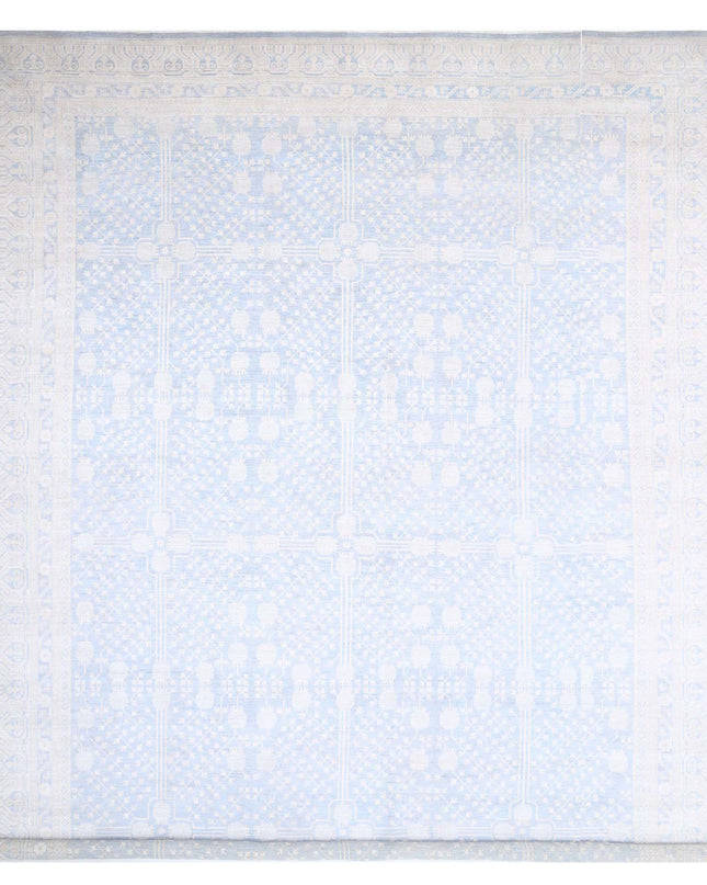 Khotan 17' 5" X 25' 3" Hand Knotted Wool Rug 17' 5" X 25' 3" (531 X 770) / Blue / Wool