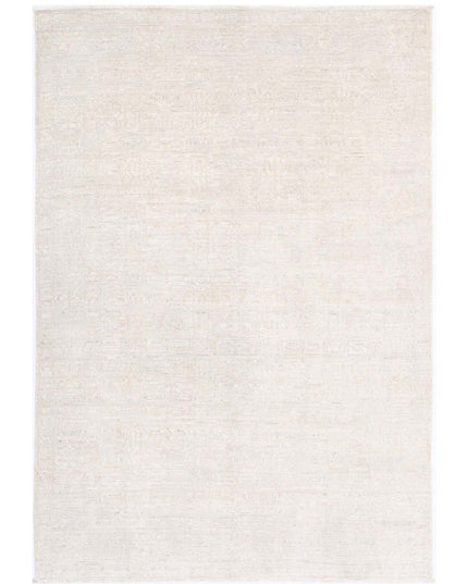 Khotan 5' 11" X 8' 8" Hand Knotted Wool Rug 5' 11" X 8' 8" (180 X 264) / Ivory / Wool