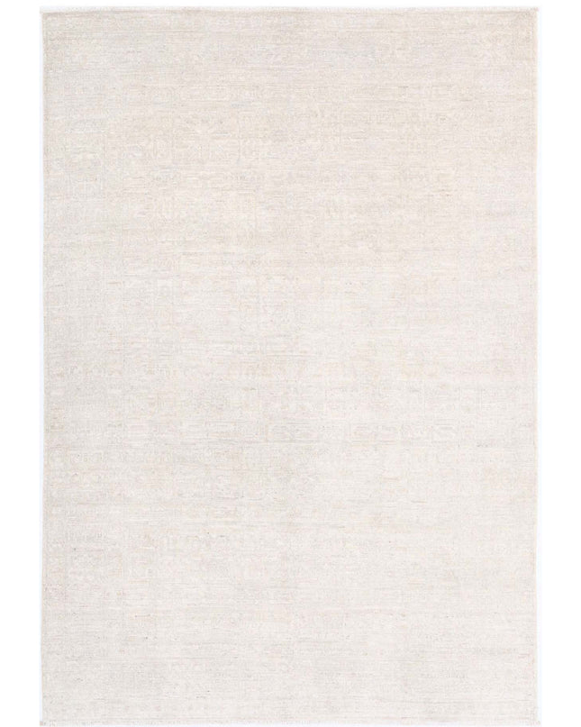 Khotan 5' 11" X 8' 8" Hand Knotted Wool Rug 5' 11" X 8' 8" (180 X 264) / Ivory / Wool