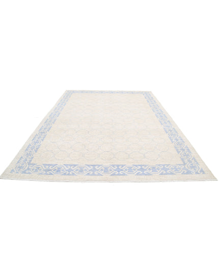 Khotan 8' 5" X 11' 5" Hand Knotted Wool Rug 8' 5" X 11' 5" (257 X 348) / Ivory / Wool