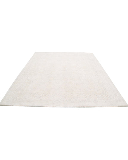 Khotan 8' 1" X 9' 4" Hand Knotted Wool Rug 8' 1" X 9' 4" (246 X 284) / Ivory / Wool