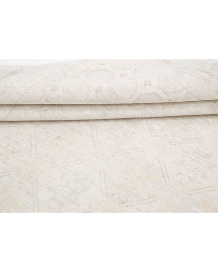 Khotan 8' 1" X 9' 4" Hand Knotted Wool Rug 8' 1" X 9' 4" (246 X 284) / Ivory / Wool