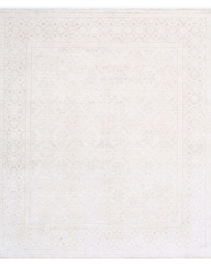 Khotan 8' 1" X 9' 4" Hand Knotted Wool Rug 8' 1" X 9' 4" (246 X 284) / Ivory / Wool