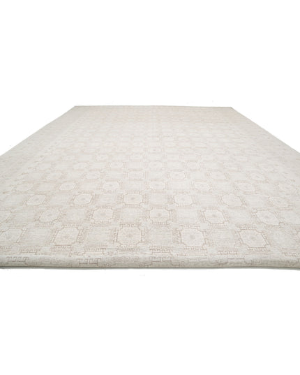 Khotan 17' 0" X 23' 11" Hand Knotted Wool Rug 17' 0" X 23' 11" (518 X 729) / Ivory / Wool