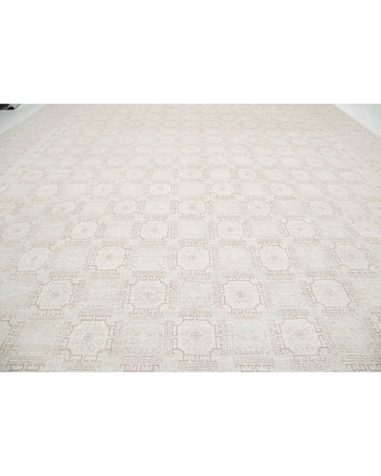 Khotan 17' 0" X 23' 11" Hand Knotted Wool Rug 17' 0" X 23' 11" (518 X 729) / Ivory / Wool