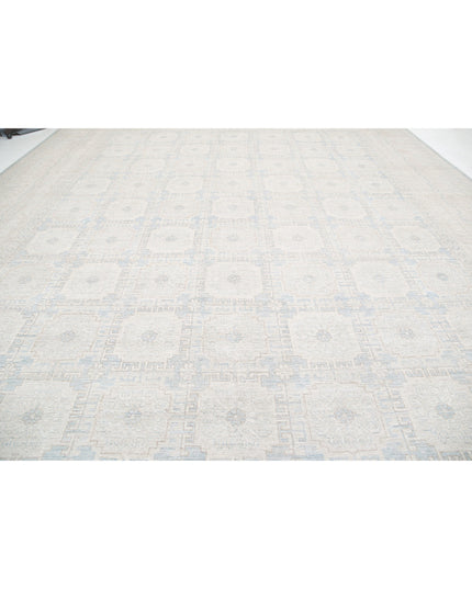 Khotan 16' 1" X 24' 1" Hand Knotted Wool Rug 16' 1" X 24' 1" (490 X 734) / Grey / Wool