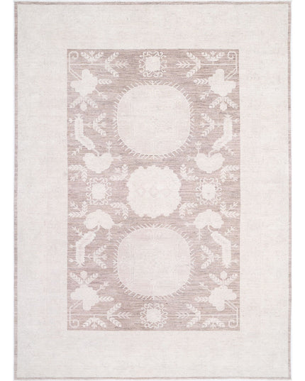 Khotan 9' 11" X 13' 7" Hand Knotted Wool Rug 9' 11" X 13' 7" (302 X 414) / Brown / Wool