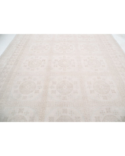 Khotan 9' 10" X 13' 7" Hand Knotted Wool Rug 9' 10" X 13' 7" (300 X 414) / Ivory / Wool