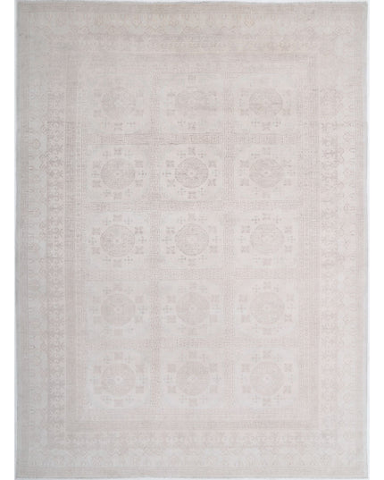 Khotan 9' 10" X 13' 7" Hand Knotted Wool Rug 9' 10" X 13' 7" (300 X 414) / Ivory / Wool